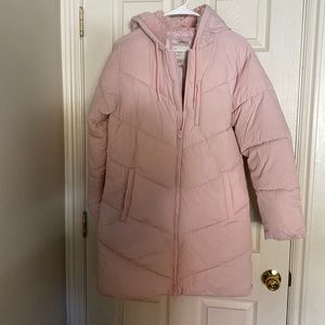 Long Pink Puffer Coat